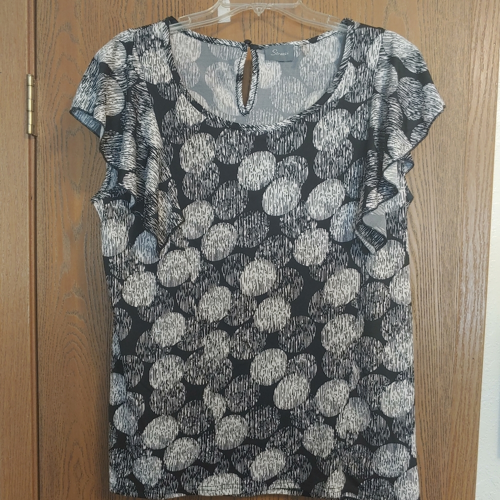 Black and white blouse